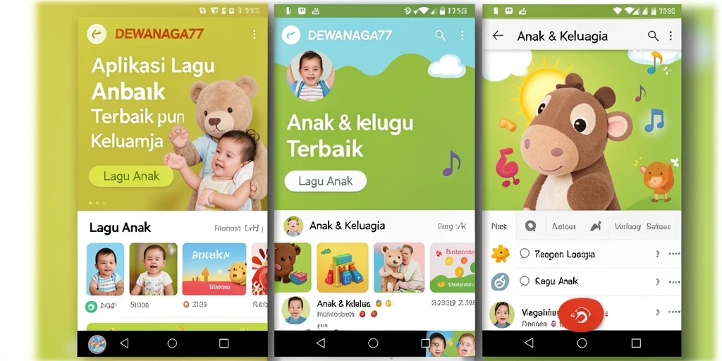 Tampilan antarmuka DEWANAGA77 yang menarik dan ramah anak.