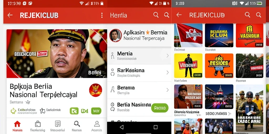 Tampilan antarmuka REJEKICLUB dengan berita terbaru dan navigasi mudah.